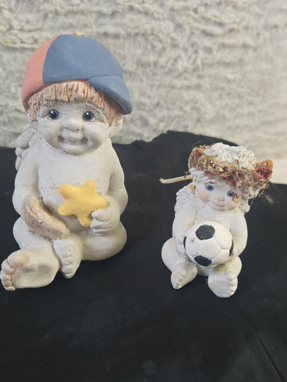 Dreamsicles Whimsical Ceramic Nursery Figurines Set - Blue & Pink Accents